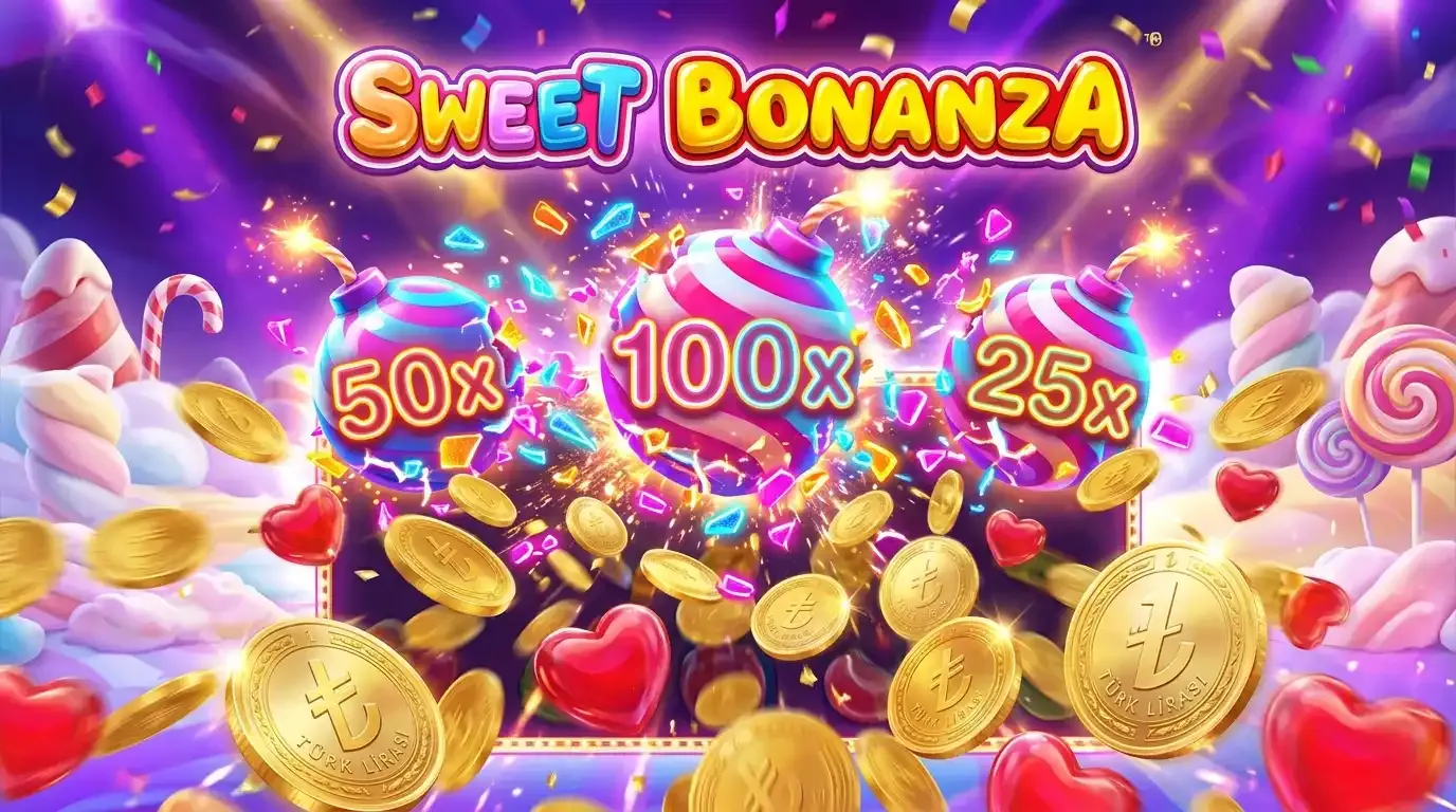 Candy bombs exploding with coins