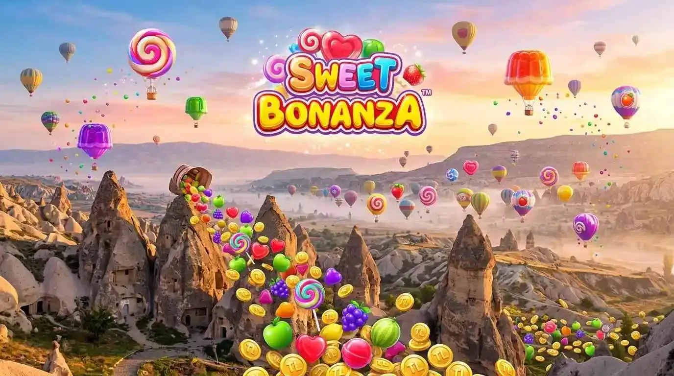 Hot air balloons over valleys